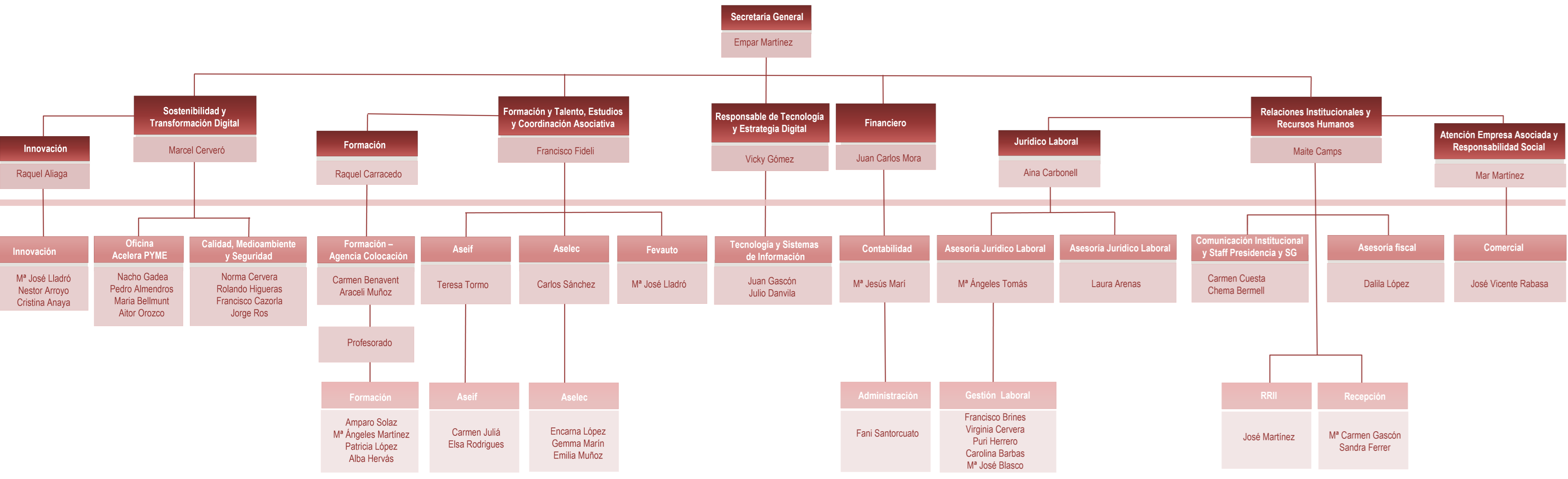 Organigrama Funcional de FEMEVAL