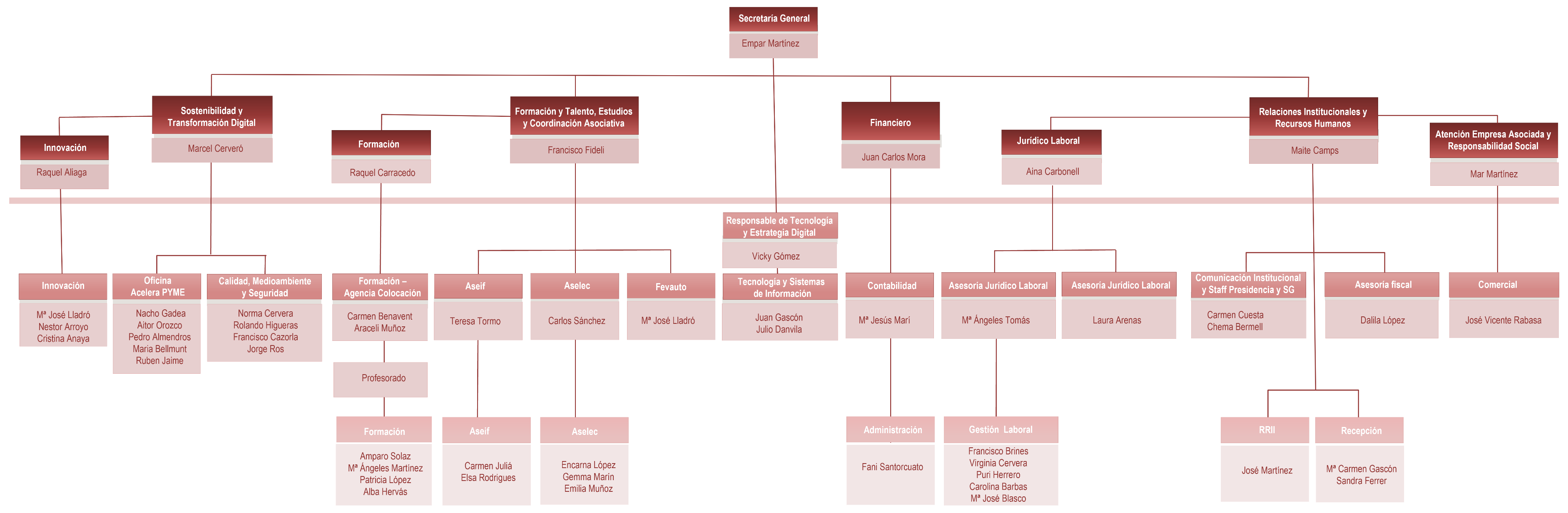 Organigrama Funcional de FEMEVAL